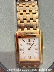 MaxSold Auction: Citizen Men’s Eco Drive Stiletto Cream Dial Gold Tone Bracelet Watch AR3002-55P - Toronto (Ontario, Canada) SELLER MANAGED Downsizing Online Auction - Applefield Drive