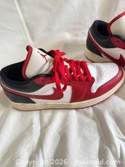 MaxSold Auction: Nike Air Jordan 1 Low Retro Shoes White Black Gym Red DC0774-160 WOMEN SIZE 10 - Toronto (Ontario, Canada) SELLER MANAGED Downsizing Online Auction - Applefield Drive