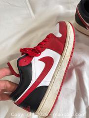 MaxSold Auction: Nike Air Jordan 1 Low Retro Shoes White Black Gym Red DC0774-160 WOMEN SIZE 10 - Toronto (Ontario, Canada) SELLER MANAGED Downsizing Online Auction - Applefield Drive