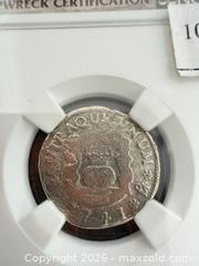 MaxSold Auction: spanish colonial  real El Cazador Shipwreck Coin NGC Graded  - Toronto (Ontario, Canada) SELLER MANAGED Downsizing Online Auction - Applefield Drive