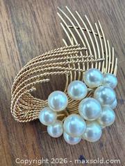 MaxSold Auction: Vintage 14k solid gold  natural pearl brooch total weight 16.94 grams  - Toronto (Ontario, Canada) SELLER MANAGED Downsizing Online Auction - Applefield Drive
