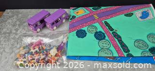 MaxSold Auction: Collectible Vintage Polly Pocket 1990s Pollyville Play Mat Plus Assorted 70–100+ Figures & Vehicles, Lot 9 of 9 - Toronto (Ontario, Canada) PARTNER MANAGED Downsizing Online Auction - Cavotti Crescent