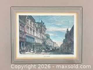MaxSold Auction: 19TH CENTURY HANDCOLOURED ENGRAVING OF KING STREET - Toronto (Ontario, Canada) PARTNER MANAGED Estate Sale Online Auction - Clarendon Avenue