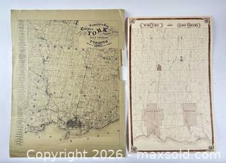 MaxSold Auction: COUNTY ATLAS MAP PRINT SHEETS - Toronto (Ontario, Canada) PARTNER MANAGED Estate Sale Online Auction - Clarendon Avenue