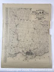 MaxSold Auction: COUNTY ATLAS MAP PRINT SHEETS - Toronto (Ontario, Canada) PARTNER MANAGED Estate Sale Online Auction - Clarendon Avenue