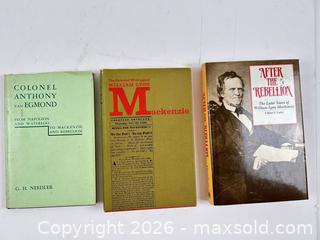MaxSold Auction: MACKENZIE REBELLION 5 VOUMES SOLD TOGETHER  - Toronto (Ontario, Canada) PARTNER MANAGED Estate Sale Online Auction - Clarendon Avenue