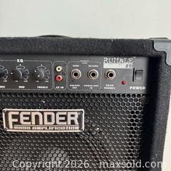 MaxSold Auction: Fender Rumble 25 Brass Combo Amplifier  - Toronto (Ontario, Canada) SELLER MANAGED Reseller Online Auction -  Crouse Road (STORAGE)