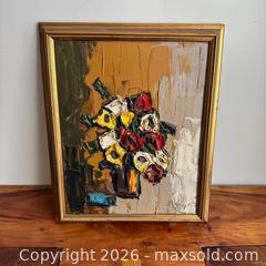MaxSold Auction: Vintage Mid-century Flower Vase Oil Painting Signed by Prince Monyo Simon - Toronto (Ontario, Canada) SELLER MANAGED Reseller Online Auction -  Crouse Road (STORAGE)