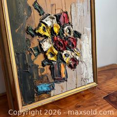 MaxSold Auction: Vintage Mid-century Flower Vase Oil Painting Signed by Prince Monyo Simon - Toronto (Ontario, Canada) SELLER MANAGED Reseller Online Auction -  Crouse Road (STORAGE)