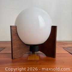 MaxSold Auction: Vintage Mid-century Oak Globe/Space Age Table Lamp, 1960s  - Toronto (Ontario, Canada) SELLER MANAGED Reseller Online Auction -  Crouse Road (STORAGE)