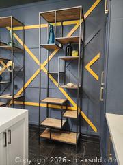 MaxSold Auction: 102" Iron & Bleached Pine Helena Bookcase #1  - Mississauga (Ontario, Canada) PARTNER MANAGED Reseller Online Auction -  Dundas Street East