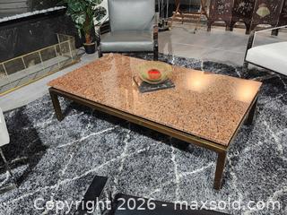 MaxSold Auction: 54x30" Luxurious Red Granite Floating Top Coffee Table - Mississauga (Ontario, Canada) PARTNER MANAGED Reseller Online Auction -  Dundas Street East