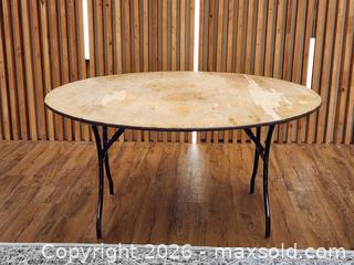 MaxSold Auction: 60" Round Folding Plywood Table #1 - Mississauga (Ontario, Canada) PARTNER MANAGED Reseller Online Auction -  Dundas Street East