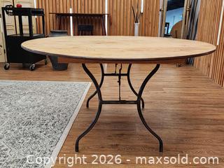 MaxSold Auction: 60" Round Plywood Folding Table #2 - Mississauga (Ontario, Canada) PARTNER MANAGED Reseller Online Auction -  Dundas Street East