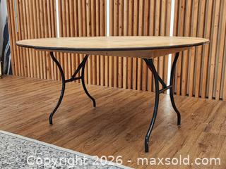 MaxSold Auction: 60" Round Plywood Folding Table #4 - Mississauga (Ontario, Canada) PARTNER MANAGED Reseller Online Auction -  Dundas Street East