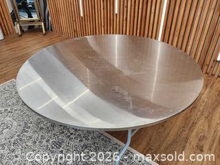 MaxSold Auction: 60" Round Stainless Steel Folding Table - Mississauga (Ontario, Canada) PARTNER MANAGED Reseller Online Auction -  Dundas Street East