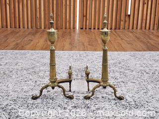 MaxSold Auction: Antique 23" Tall Clawfoot Brass Andirons  - Mississauga (Ontario, Canada) PARTNER MANAGED Reseller Online Auction -  Dundas Street East
