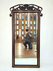 MaxSold Auction: Antique 62" Ornate Carved Hardwood Beveled Floor Mirror - Mississauga (Ontario, Canada) PARTNER MANAGED Reseller Online Auction -  Dundas Street East