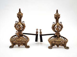 MaxSold Auction: Antique Brass Andirons 16.5" Tall - Mississauga (Ontario, Canada) PARTNER MANAGED Reseller Online Auction -  Dundas Street East