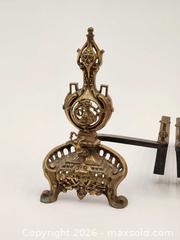 MaxSold Auction: Antique Brass Andirons 16.5" Tall - Mississauga (Ontario, Canada) PARTNER MANAGED Reseller Online Auction -  Dundas Street East