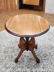 MaxSold Auction: Antique Eastlake Oval Wood Table  - Mississauga (Ontario, Canada) PARTNER MANAGED Reseller Online Auction -  Dundas Street East