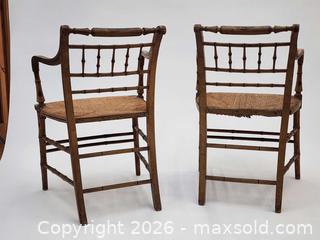 MaxSold Auction: Fabulous Antique Pair of 19th Century Faux Bambo Regency Hand Painted Armchairs - Mississauga (Ontario, Canada) PARTNER MANAGED Reseller Online Auction -  Dundas Street East