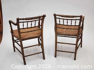 MaxSold Auction: Fabulous Antique Pair of 19th Century Faux Bambo Regency Hand Painted Armchairs - Mississauga (Ontario, Canada) PARTNER MANAGED Reseller Online Auction -  Dundas Street East