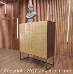 MaxSold Auction: Gold Leaf Sunpan Sage Highboard Bar Cabinet   - Mississauga (Ontario, Canada) PARTNER MANAGED Reseller Online Auction -  Dundas Street East