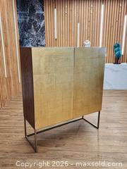 MaxSold Auction: Gold Leaf Sunpan Sage Highboard Bar Cabinet   - Mississauga (Ontario, Canada) PARTNER MANAGED Reseller Online Auction -  Dundas Street East