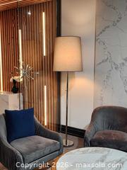 MaxSold Auction: Large 80" Tall Chrome Designer Floor Lamp - Mississauga (Ontario, Canada) PARTNER MANAGED Reseller Online Auction -  Dundas Street East