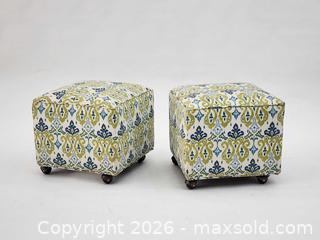 MaxSold Auction: Pair of Vintage Rolling Reupholstered Ottomans - Mississauga (Ontario, Canada) PARTNER MANAGED Reseller Online Auction -  Dundas Street East