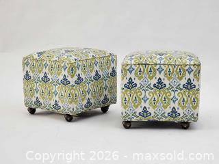 MaxSold Auction: Pair of Vintage Rolling Reupholstered Ottomans - Mississauga (Ontario, Canada) PARTNER MANAGED Reseller Online Auction -  Dundas Street East