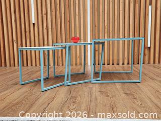 MaxSold Auction: Refinished Designer Aluminum Nesting Tables - Mississauga (Ontario, Canada) PARTNER MANAGED Reseller Online Auction -  Dundas Street East