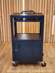 MaxSold Auction: Steel Adjustable Height AV Cart with Cabinet - Mississauga (Ontario, Canada) PARTNER MANAGED Reseller Online Auction -  Dundas Street East