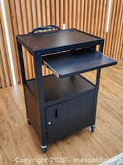 MaxSold Auction: Steel Adjustable Height AV Cart with Cabinet - Mississauga (Ontario, Canada) PARTNER MANAGED Reseller Online Auction -  Dundas Street East