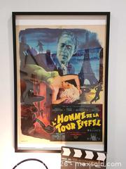 MaxSold Auction: Vintage 1949 French Movie Poster Original Man of the Eiffel Tower Framed - Mississauga (Ontario, Canada) PARTNER MANAGED Reseller Online Auction -  Dundas Street East