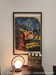 MaxSold Auction: Vintage 1949 French Movie Poster Original Man of the Eiffel Tower Framed - Mississauga (Ontario, Canada) PARTNER MANAGED Reseller Online Auction -  Dundas Street East