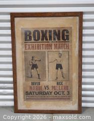 MaxSold Auction: Vintage Boxing Poster Prop from "SEE" Apple TV Jason Momoa - Mississauga (Ontario, Canada) PARTNER MANAGED Reseller Online Auction -  Dundas Street East