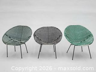 MaxSold Auction: Vintage MCM 1950's Sputnik Vinyl Covered Rattan Chairs - Mississauga (Ontario, Canada) PARTNER MANAGED Reseller Online Auction -  Dundas Street East