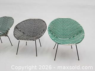 MaxSold Auction: Vintage MCM 1950's Sputnik Vinyl Covered Rattan Chairs - Mississauga (Ontario, Canada) PARTNER MANAGED Reseller Online Auction -  Dundas Street East