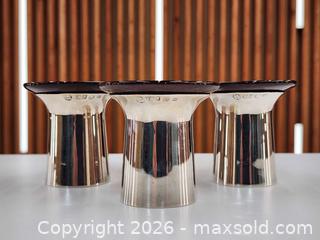 MaxSold Auction: Vintage MCM Set of 4 Danish Ceramic & Silver Plated Candle Holders - Mississauga (Ontario, Canada) PARTNER MANAGED Reseller Online Auction -  Dundas Street East