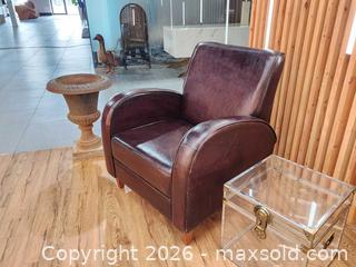 MaxSold Auction: Vintage Sheepskin Leather Club Chair Armchair - Mississauga (Ontario, Canada) PARTNER MANAGED Reseller Online Auction -  Dundas Street East