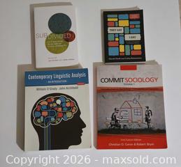 MaxSold Auction: Assorted Sociology/Linguistics Textbooks - Toronto (Ontario, Canada) PARTNER MANAGED Downsizing Online Auction -  Risa Boulevard