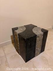 MaxSold Auction: Brutalist Stone Cube Side Table - Toronto (Ontario, Canada) PARTNER MANAGED Downsizing Online Auction -  Risa Boulevard