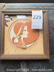 MaxSold Auction: Art Deco Framed Wall Art with Fabric Trim, 9.5 x 9.5 in - Santa Monica (California, USA) PARTNER MANAGED Estate Sale Online Auction - 18th Street