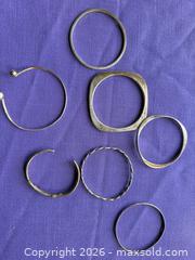 MaxSold Auction: Assorted Sterling & 800 Silver Bangles, 4–7 Pieces - Santa Monica (California, USA) PARTNER MANAGED Estate Sale Online Auction - 18th Street