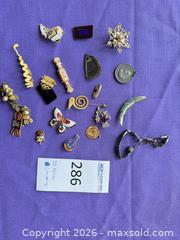 MaxSold Auction: Costume Jewelry Lot: Gold-Plated & Sterling Bracelets & Brooches - Santa Monica (California, USA) PARTNER MANAGED Estate Sale Online Auction - 18th Street