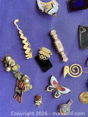 MaxSold Auction: Costume Jewelry Lot: Gold-Plated & Sterling Bracelets & Brooches - Santa Monica (California, USA) PARTNER MANAGED Estate Sale Online Auction - 18th Street