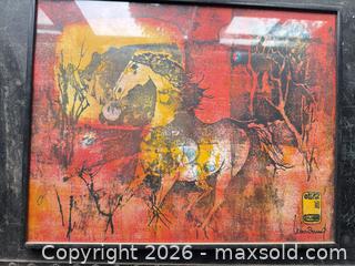 MaxSold Auction: Framed Asian-Influenced Signed Print, 15.5 x 19.5 in - Santa Monica (California, USA) PARTNER MANAGED Estate Sale Online Auction - 18th Street