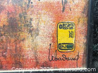 MaxSold Auction: Framed Asian-Influenced Signed Print, 15.5 x 19.5 in - Santa Monica (California, USA) PARTNER MANAGED Estate Sale Online Auction - 18th Street